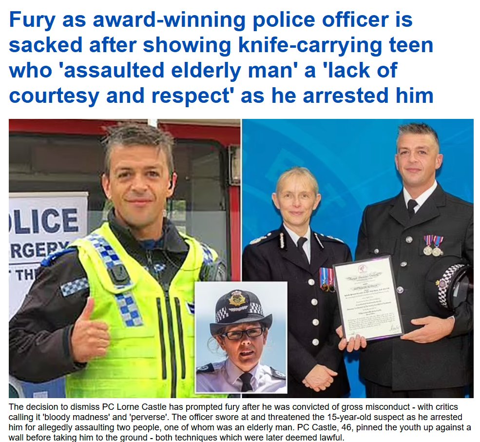 Police officer gets sacked for doing his job correctly 🤦‍♂️