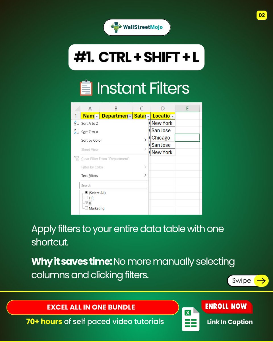wallstreetmojo's tweet image. You're not slow; you just need the right Excel tricks.
📊 Want to become an Excel pro?
👉 Learn everything from basics to advanced tools in our Excel All-in-One Bundle
shop.wallstreetmojo.com/products/excel…
#ExcelTips #ProductivityHacks #ExcelForFinance