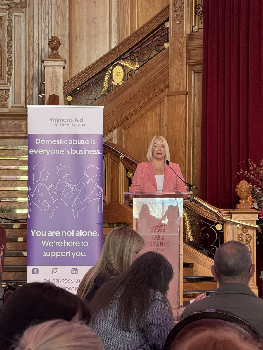 South Eastern Domestic & Sexual Violence Partnersh (@sedsvp) on Twitter photo The wonderful <a href="/kellyandrews149/">Kelly Andrews</a> addressing the <a href="/WomensaidBelLis/">Women's Aid Belfast & Lisburn</a> conference by reading a message from Queen Camilla. The wonderful <a href="/kellyandrews149/">Kelly Andrews</a> addressing the <a href="/WomensaidBelLis/">Women's Aid Belfast & Lisburn</a> conference by reading a message from Queen Camilla.