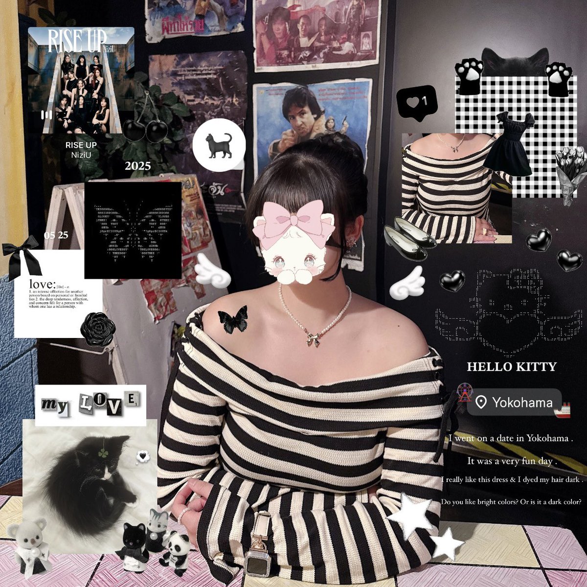 uyo62o's tweet photo. 〰️ 🖤 𝟐𝟎𝟐𝟓 𝟎𝟓 𝟐𝟓 🐈‍⬛🐾 〰️

📍 𝐢𝐧 𝐲𝐨𝐤𝐨𝐡𝐚𝐦 🌚🎼🎵

#NiziU #WithU #yokohama #blackcode https://t.co/brEFWqlEXM