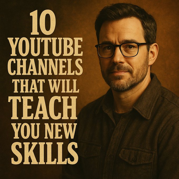 YouTube is the new Harvard.

Sadly, most people don't utilize the best channels.

Here are 10 YouTube channels that will teach you new skills: 👇