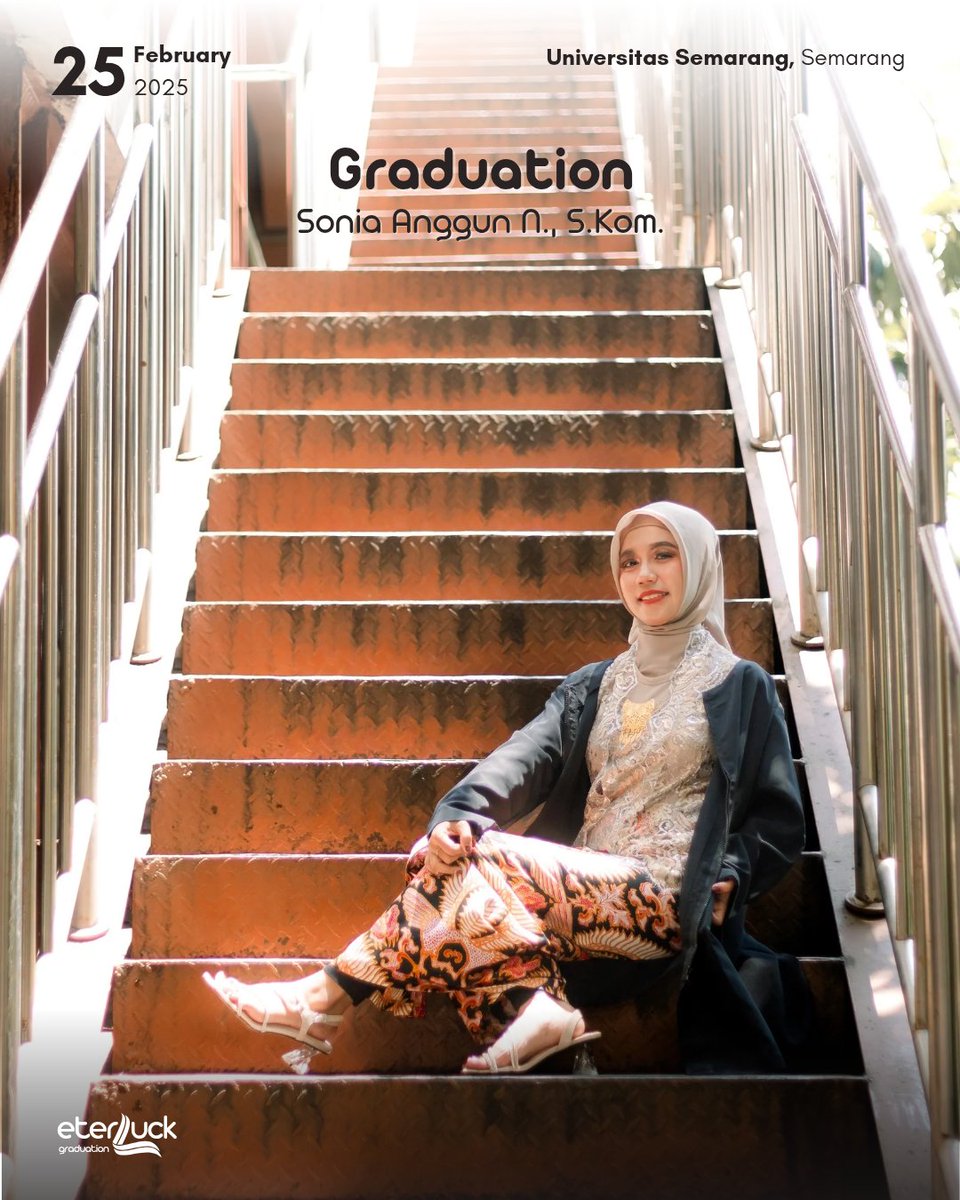 eterluck_studio's tweet photo. Congratulations on your graduation kak Sonia Anggun, S.Kom https://t.co/CP3BtyNidU