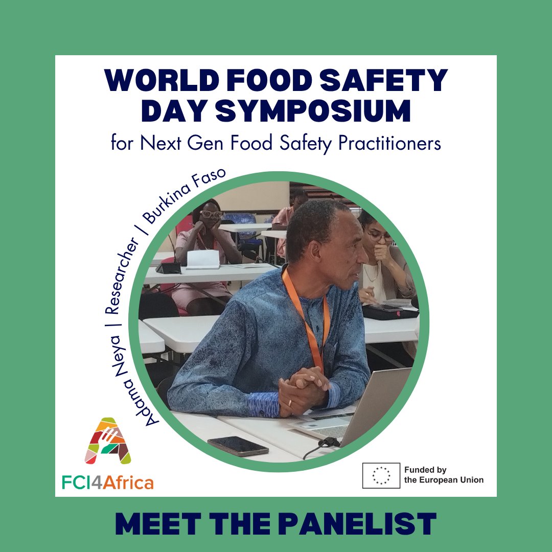 Join us for the #WorldFoodSafetyDay Symposium (4-5 June 2025)!

Representing #FCI4Africa:
&gt; Shiferaw Feleke (<a href="/IITA_CGIAR/">IITA</a>) on the project's goals and progress
&gt; Dr Adama Neya on informal markets, trade barriers, and youth inclusion
👉 linkedin.com/events/worldfo…

#FoodSafety #Africa
