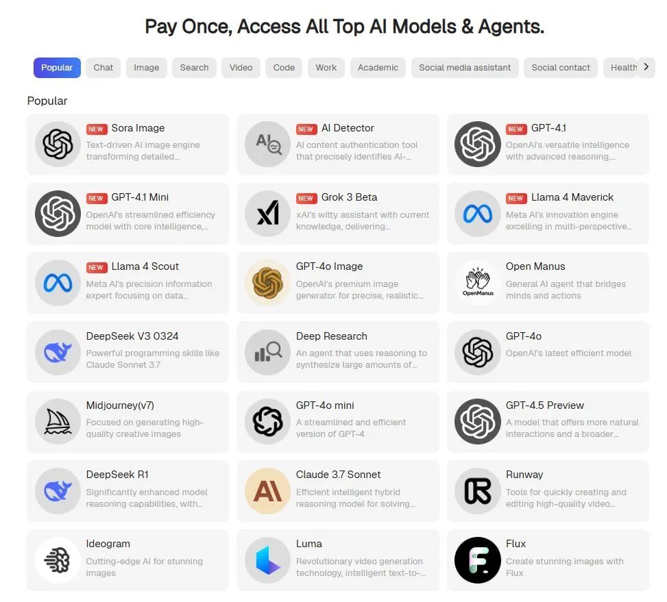 GPT o3 → Best for logic &amp; reasoning
Claude 3.7 → Best for writing &amp; memory
Gemini 2.0 → Best for research + images
Llama 3.3 → Best open-source model
Perplexity → Best for instant answers
Runway → Best for cinematic AI video

I just found a secret trick to use all of them