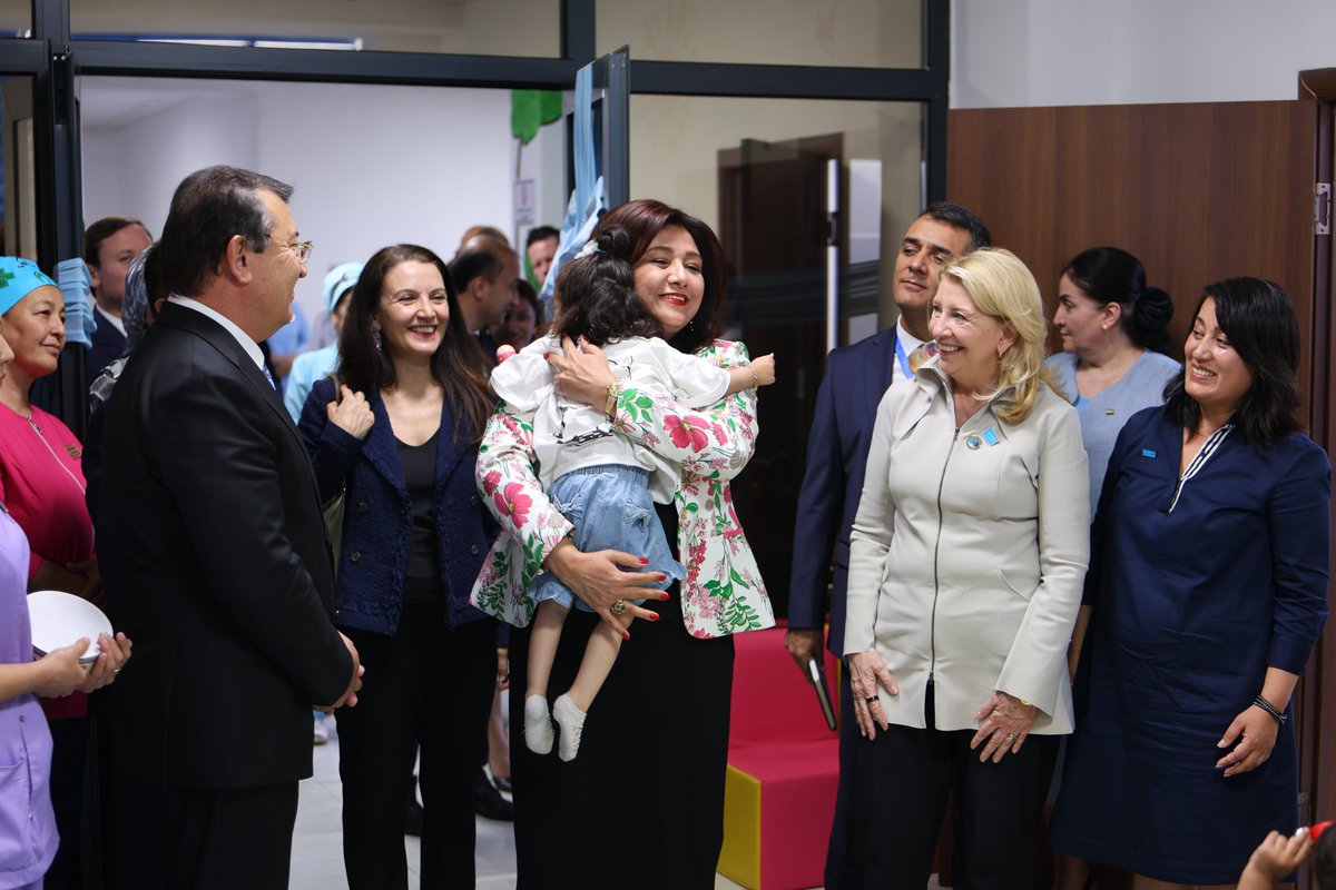 R_DeDominicis's tweet photo. Pleased to join @unicefchief, Tajikistan's Deputy Prime Minister and Ministers for the opening of the Early Childhood Intervention Centre. This is an essential step toward strengthening inclusive early childhood services in the country. https://t.co/PCcUbdhNzA