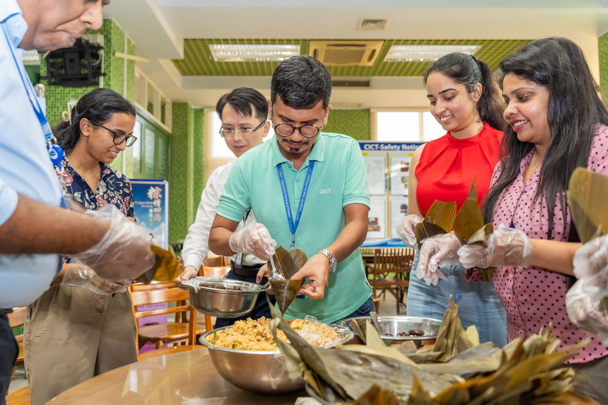 At #CICT, a special sticky rice dumpling called #Zongzi making event was held to #celebrate the #DragonBoatFestival, marking the 5th day of the 5th #lunar month. 

#CulturalFusion #TasteOfFriendship #FoodBringsUsTogether #PortofColombo #CMPort #SouthTerminal #SriLanka #LK