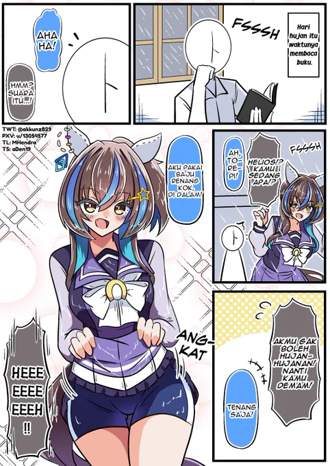 雨の日のダイタクヘリオス
インドネシア語翻訳:@MarcellHendra

#ウマ娘 #ウマ娘英訳 #ウマ娘インドネシア語翻訳 #umamusume #UmaTranslations 