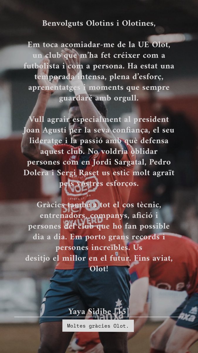 Moltes gràcies <a href="/UEO1921/">Unió Esportiva Olot</a>
