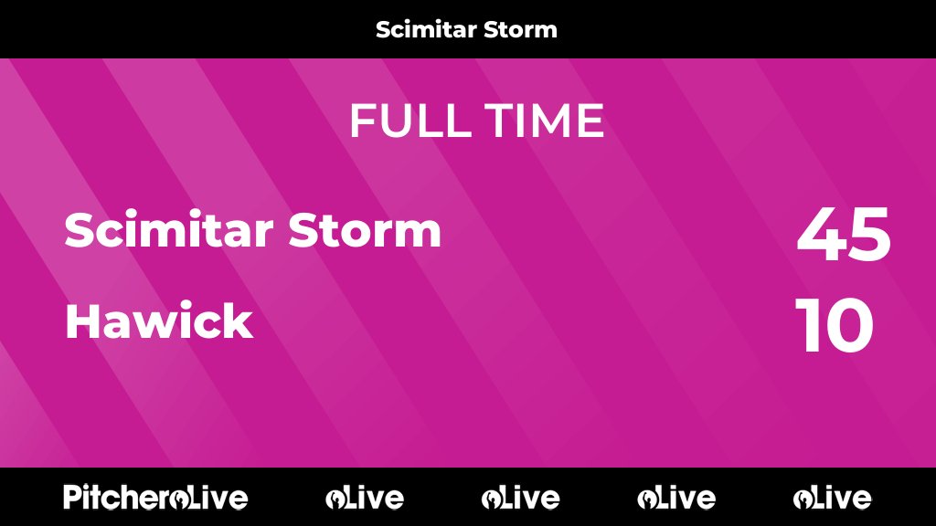 FULL TIME: Scimitar Storm 45 - 10 Hawick
#SCIHAW #Pitchero
pitchero.com/clubs/scimitar…