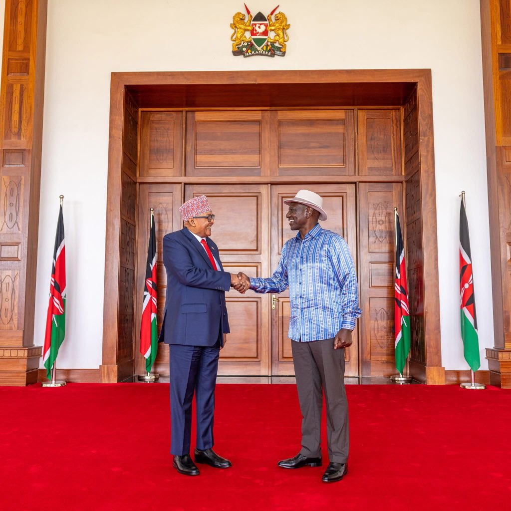 QShiine's tweet photo. President of Somaliland Abdirahman Irro Meets President William Ruto for Strategic Talks on Bilateral Relations and Regional Peacebuilding. https://t.co/Yc79JrKyUj