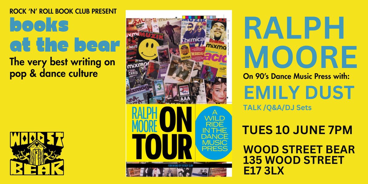 Rock'n'Rollbookclub 📚 (@e17rnr_books) on Twitter photo I’ve only got one copy of Muzik lying around. I think the final issue. We’ll be talking to <a href="/RalphusMoorus/">Ralph Moore</a> about his time at the mag and the dance music press on 10 June in Walthamstow
Tix: eventbrite.co.uk/e/books-at-the… I’ve only got one copy of Muzik lying around. I think the final issue. We’ll be talking to <a href="/RalphusMoorus/">Ralph Moore</a> about his time at the mag and the dance music press on 10 June in Walthamstow
Tix: eventbrite.co.uk/e/books-at-the…