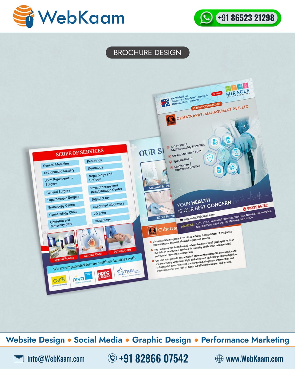 WebKaam's tweet photo. 2 fold brochure design for Miracle Hospital, Panvel
#brochuredesign #Webkaam

By WebKaam Infotech: https://t.co/1p0dyrPi0r https://t.co/rY9SLHEccj