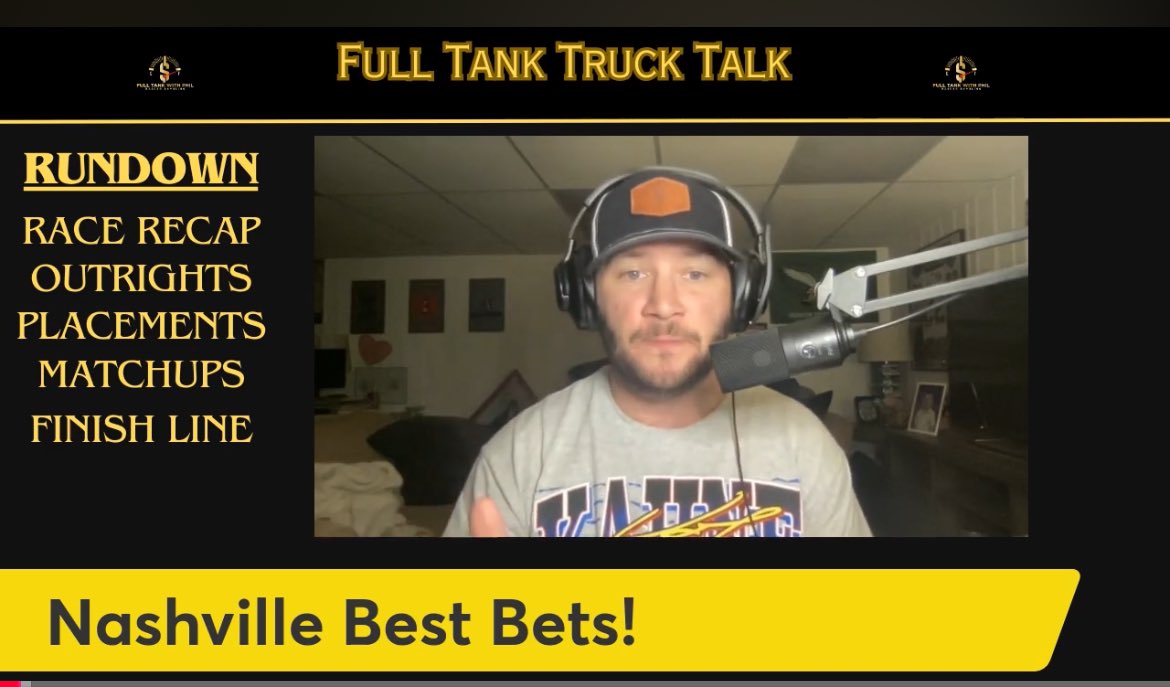 Full Tank With Phil (@fulltankphil) on Twitter photo Truckin tonight in <a href="/NashvilleSuperS/">Nashville Superspeedway</a> LFG!! Some fun ones to discuss
#nascar #gambling #Nashville
youtu.be/kZ2Kdo1_j_E?si⦠Truckin tonight in <a href="/NashvilleSuperS/">Nashville Superspeedway</a> LFG!! Some fun ones to discuss
#nascar #gambling #Nashville
youtu.be/kZ2Kdo1_j_E?siā¦