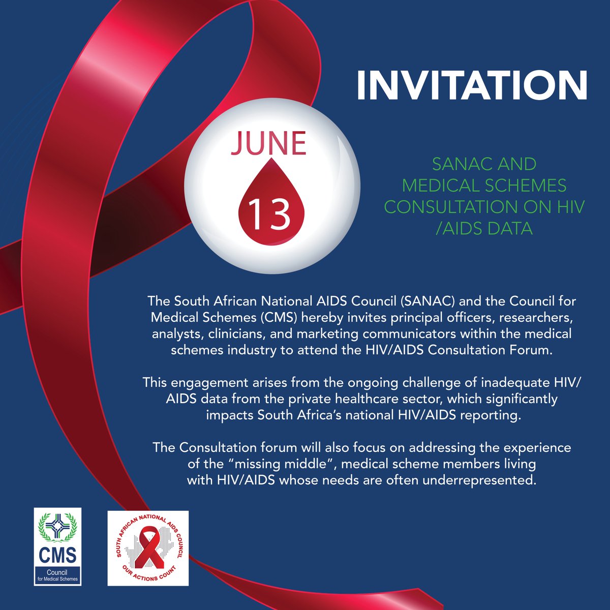 Council for Medical Schemes and South African National Aids Council collaboration: Click on the link for registration lnkd.in/dhj--DEY