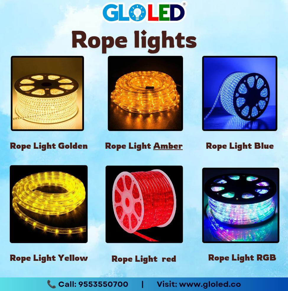 ✨ GLOLED Rope Lights: Flexible, vibrant, energy-efficient LED lighting for indoor/outdoor decor. 🌈 Contact: 9553550700, Hyderabad. #GLOLEDLights