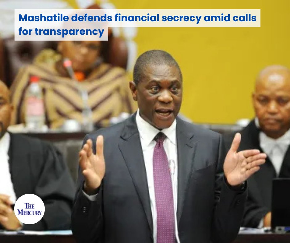 Deputy President Paul Mashatile defends his refusal to publicly disclose financial interests, stating he follows Parliament's rules. 
Read more: iol.co.za/news/politics/…
#Mashatile #Transparency #Politics #SouthAfrica #PublicTrust #Ethics #FinancialDisclosure