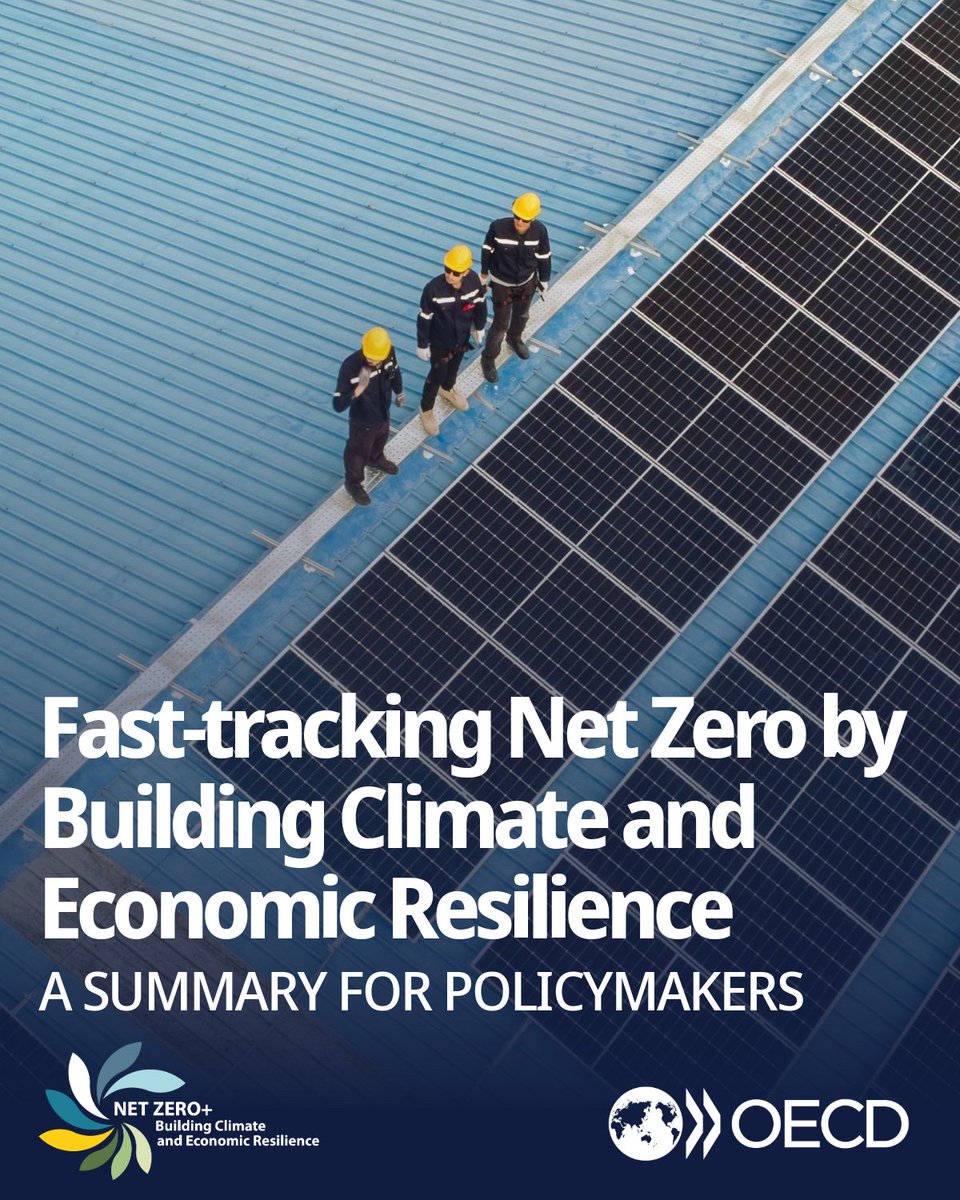 Climate action can help formalise workers, increase social protection and improve working conditions in developing countries.

A new #NetZero+ report summarises insights on building #climate and economic resilience from <a href="/OECD/">OECD ➡️ Better Policies for Better Lives</a>’s climate policy research.

🔗brnw.ch/21wT2kk