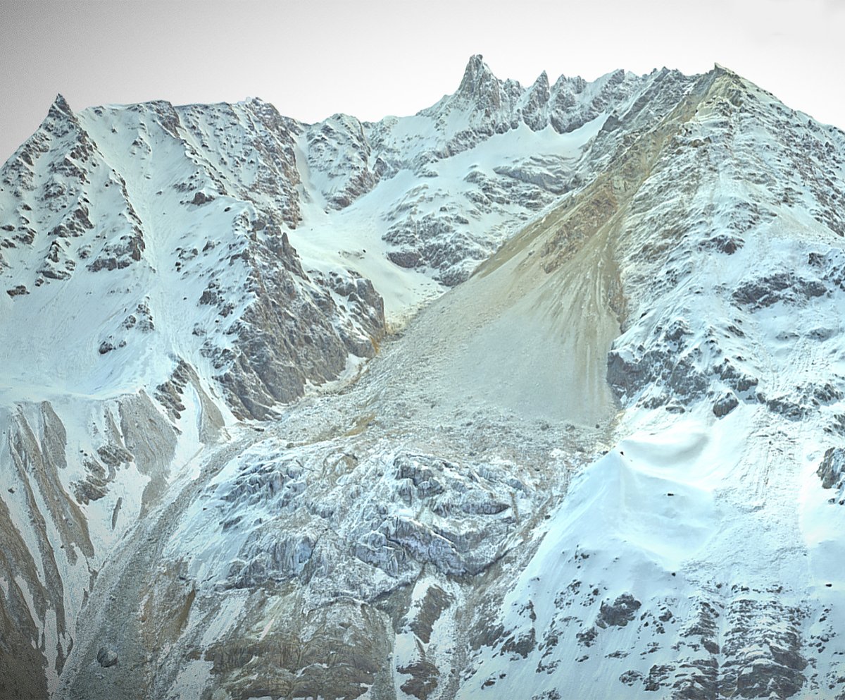 The Birch Glacier pre-event (23.05) 3D model is available here! 🏔️🚁

Impressive work to see the pre-failure situation with the glacier overloaded by the 3.5 million m3 debris of the Klein Nesthorn collapse 🧊🪨

sketchfab.com/3d-models/klnb…

Source: Terradata / Sixense Helimap