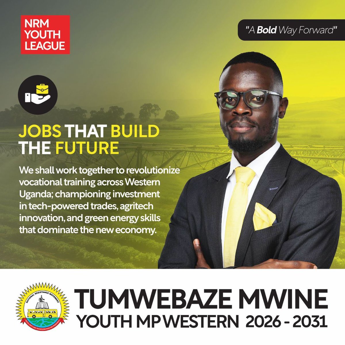 A Bold Way Forward! Welcome <a href="/MwineTumwebaze/">Mwine Tumwebaze</a> to the Western Youth MP race.
