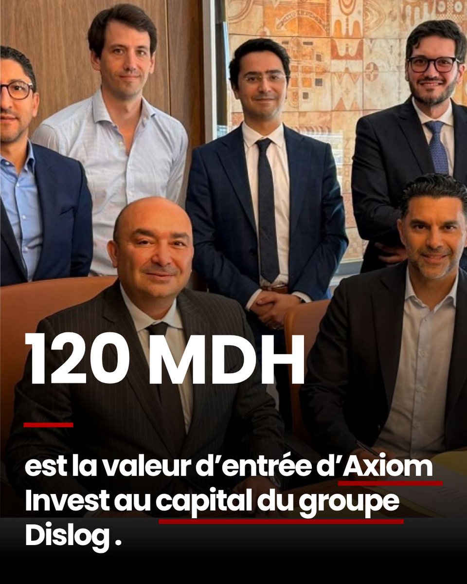 Axiom Invest, filiale d’investissement d’Axiom Capital, entre au capital de Dislog Group de Moncef Belkhayat à hauteur de 120 millions de DH. 

medias24.com/2025/05/30/axi…