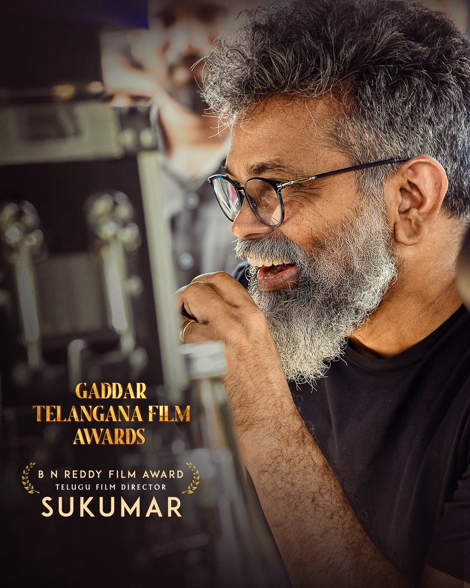 Hearty congratulations to our dearest Maverick director <a href="/aryasukku/">Sukumar</a> Garu for being honoured with the 'B N Reddy Film Award' at the Gaddar Telangana Film Awards.

Many more accolades to come ✨