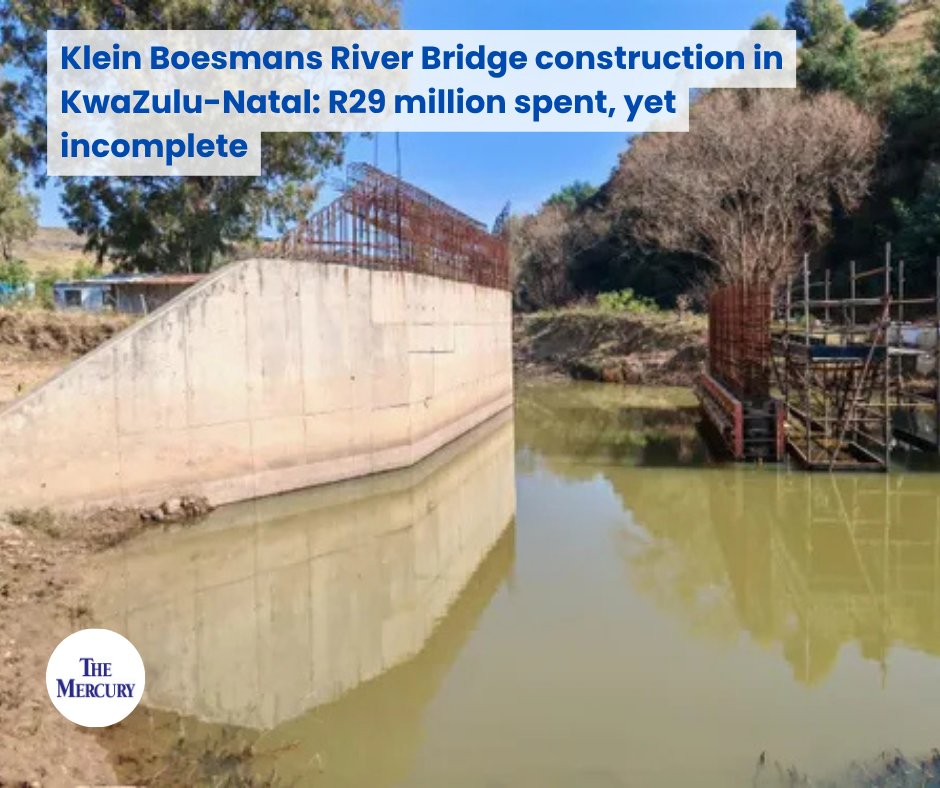 🚧 The R29 million Klein Boesmans River Bridge in Wembezi, KwaZulu-Natal, is still incomplete, prompting the KZN Legislature's Transport Portfolio Committee to demand accountability from contractors.
🔗 Read more here: iol.co.za/news/south-afr…
#KleinBoesmansBridge #Infrastructure