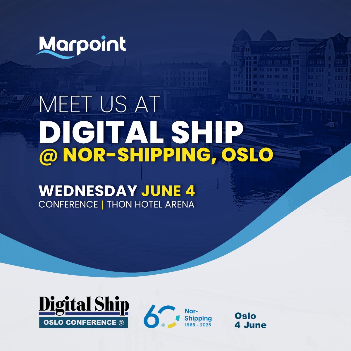 MarpointGR's tweet photo. MarPoint is a Promotional Sponsor of #DigitalShip Oslo 2025!
📍 June 4 | Thon Hotel Arena, it’s where maritime IT &amp; cyber leaders connect.
🎯 Let’s connect and shape the next smart fleet operations chapter.
🔗 Book a meeting: https://t.co/WdIQ3c7u9L https://t.co/thtYY9FzkB