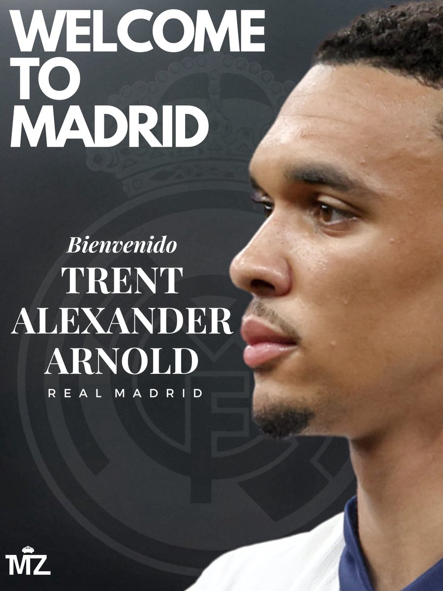 theMadridZone's tweet photo. 🚨⚪️ WELCOME TO REAL MADRID, TRENT ALEXANDER-ARNOLD 👋 https://t.co/JjoAlznQLL