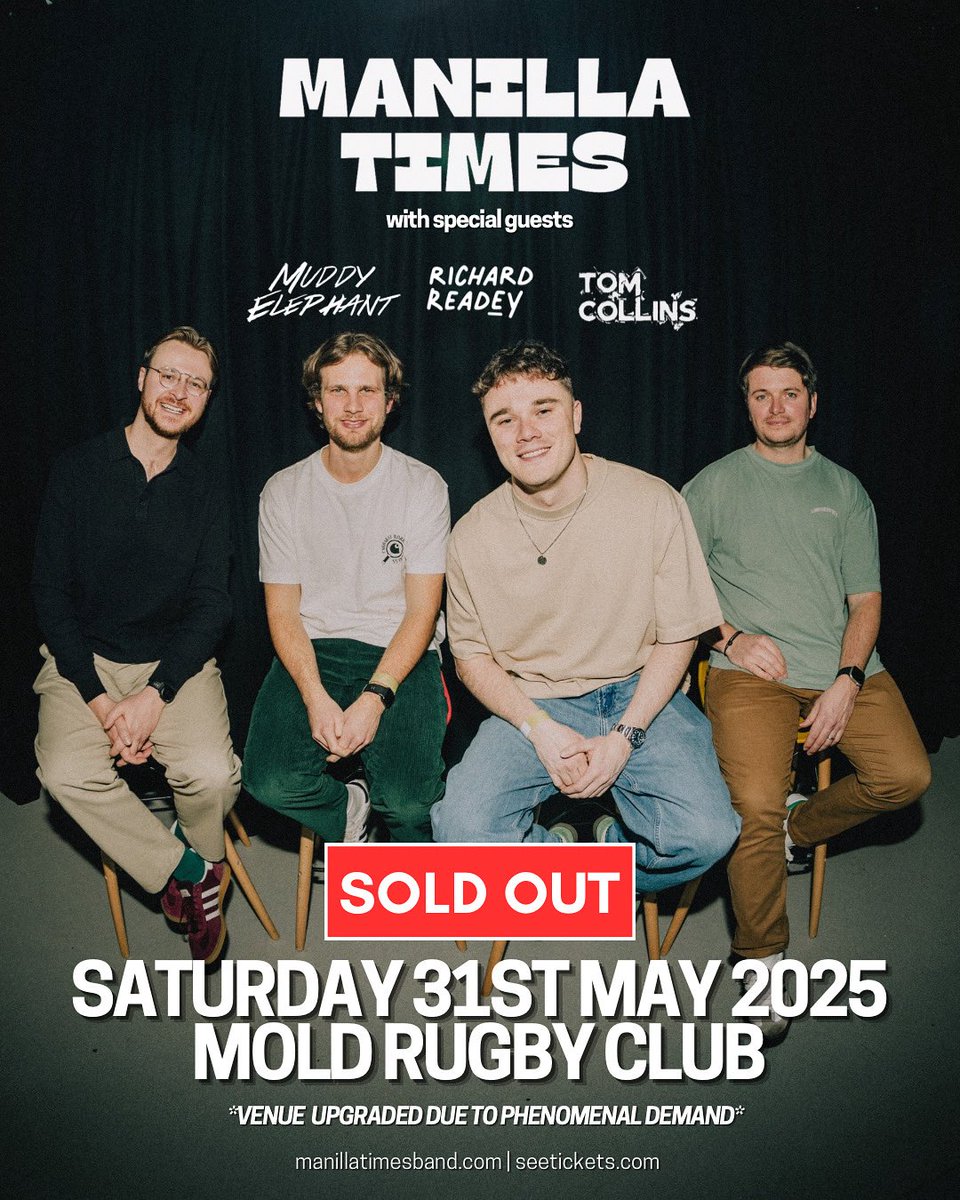 The big one this weekend. Our hometown (minus Jack) show in sunny North Wales. 

Those lucky enough to have a ticket, we’ll see you down the front.

Doors at 6pm. Get down early for the supports x