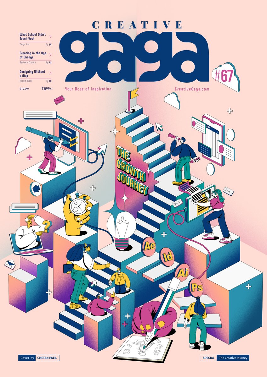 Latest Issue 67 - The Growth Journey

Figuring out how #Growth happens in every creative journey. The different ways to get there, the common habits, and a list of key things that help unlock growth in a creative’s life.

#creativegaga #Journey #FridayVibes #design #artist