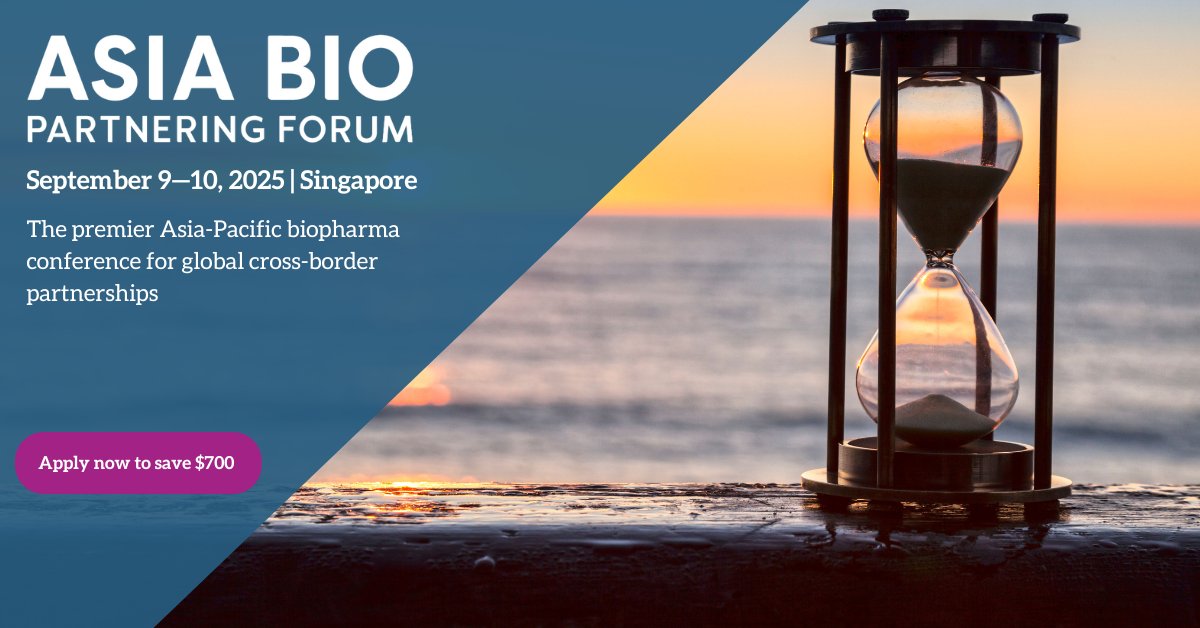 ⏰Today is the FINAL DAY to secure your $700 early bird discount for #asiabio! Register before midnight to lock in your savings and access 2,500+ one-to-one meetings with potential partners from 30 countries! &gt;&gt; spr.ly/6019N0GoJ