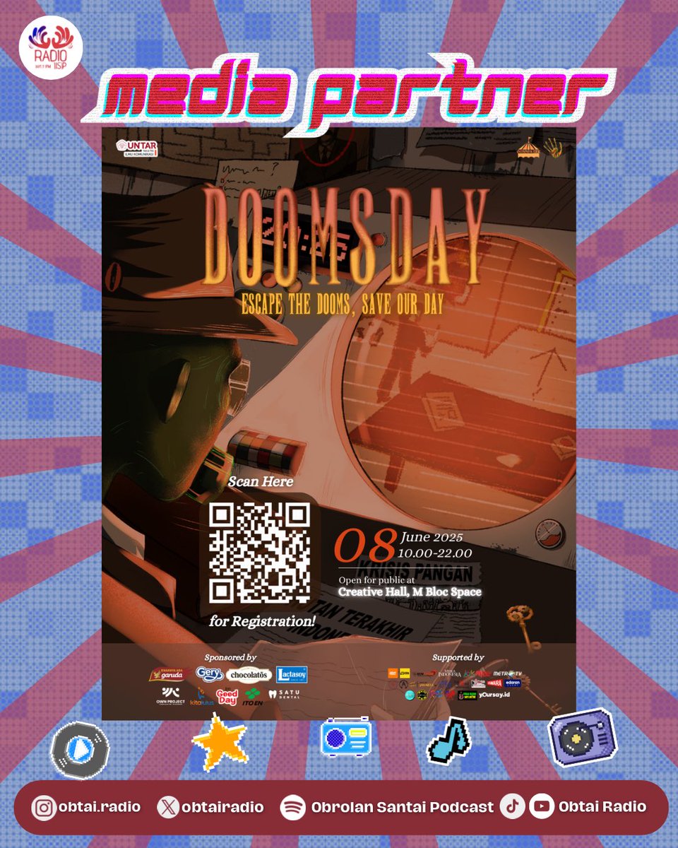 𝗗𝗢𝗢𝗠𝗦𝗗𝗔𝗬 𝗶𝘀 𝗰𝗼𝗺𝗶𝗻𝗴… 𝗪𝗶𝗹𝗹 𝘆𝗼𝘂 𝘀𝘂𝗿𝘃𝗶𝘃𝗲? 🔍

Tickets start at just 𝗜𝗗𝗥 𝟭𝟮𝟬𝗞! Pick your time slot and secure your spot now:
linktr.ee/doomsday.st

Don’t miss your chance-grab your friends and join the ultimate  𝗗𝗢𝗢𝗠𝗦𝗗𝗔𝗬 challenge! 🔥