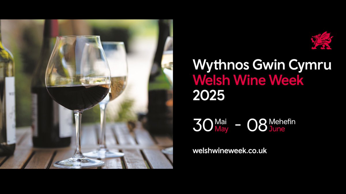 🍇Mae Wythnos Gwin Cymru 2025 yn dechrau heddiw!🍷

👉Peidiwch â cholli allan! Cynlluniwch eich ymweliad heddiw a byddwch yn rhan o'r wythnos gyffrous hon o ddathlu. 

Am fwy o wybodaeth a rhestr o ddigwyddiadau ewch i wefan Wythnos Gwin Cymru :

🔗welshwineweek.co.uk/cy/digwyddiada…