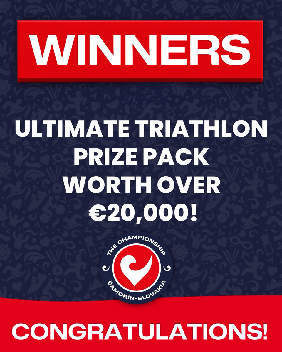 Thousands of triathlon fans entered, and now the results of our €20,000 Ultimate Triathlon Prize Pack are in!

🏅 First Prize – Oliver P (Germany)
🥈 Second Prize – Jocelyne D (Belgium)
🎁 Runner-Up Prizes – Alessandro S (Italy), Magdalena G (Germany), Emily H (USA)