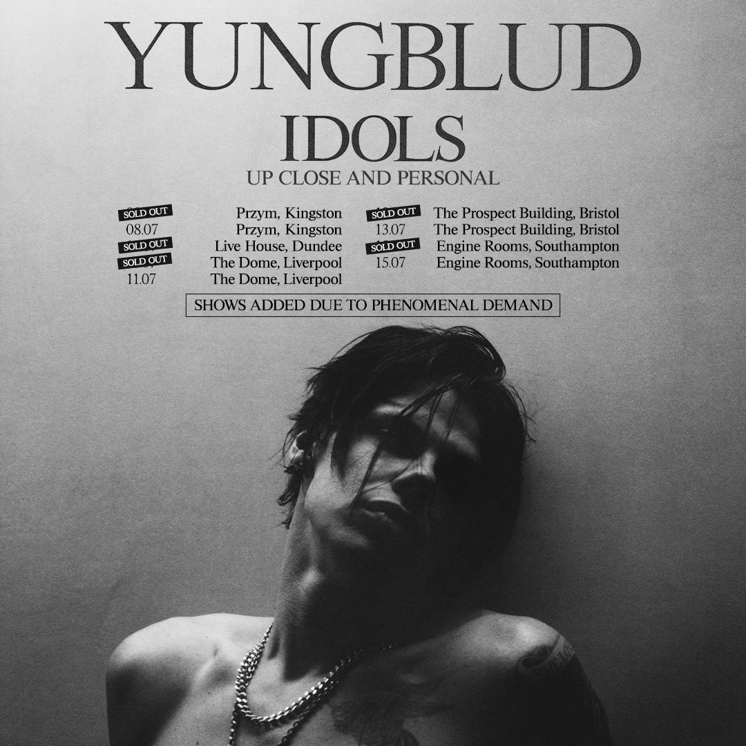 You sold them out in 2 minutes. Extra UK “Up Close &amp; Personal” shows onsale now.  yungblud.lnk.to/UpClose