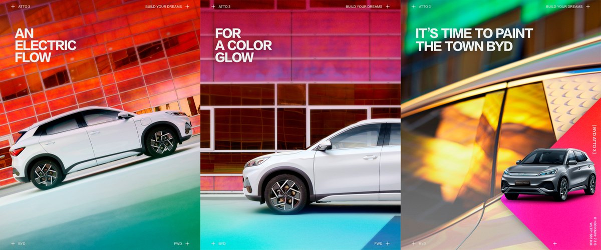 Paint the town BYD with the ATTO 3 — a powerful electric statement that blends cutting-edge design with your lifestyle. 🖌️🎨

#BYD #BuildYourDreams #BYDATTO3