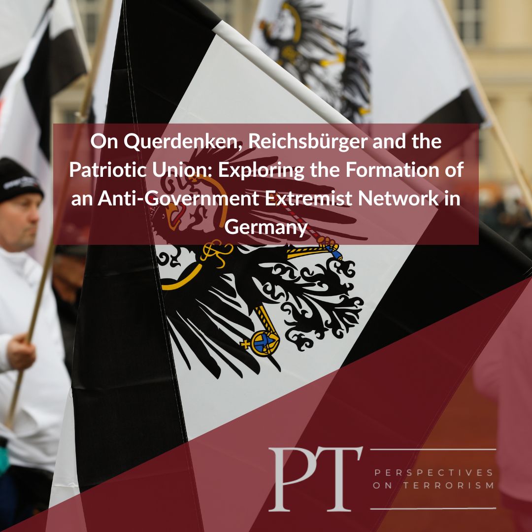 Perspectives on Terrorism (@perspectives_t) on Twitter photo Is a new anti-government network forming up in Germany?
In this new article of <a href="/Perspectives_T/">Perspectives on Terrorism</a>, Leoni Heyn analysed 785,865 Telegram messages, revealing a relevant overlapping of Querdenken and Reichsbürger channels.
➡️ buff.ly/flqjSBC Is a new anti-government network forming up in Germany?
In this new article of <a href="/Perspectives_T/">Perspectives on Terrorism</a>, Leoni Heyn analysed 785,865 Telegram messages, revealing a relevant overlapping of Querdenken and Reichsbürger channels.
➡️ buff.ly/flqjSBC