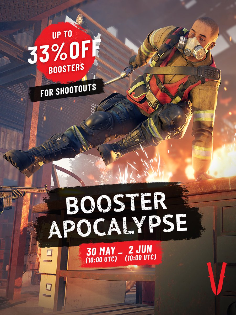 Booster Apocalypse starts now 💥
Grab up to 33% off Boosters in Shootouts now through Monday, June 2nd (10 AM UTC) 💪
Let's bring the heat in the Outlands! 🍅🔥