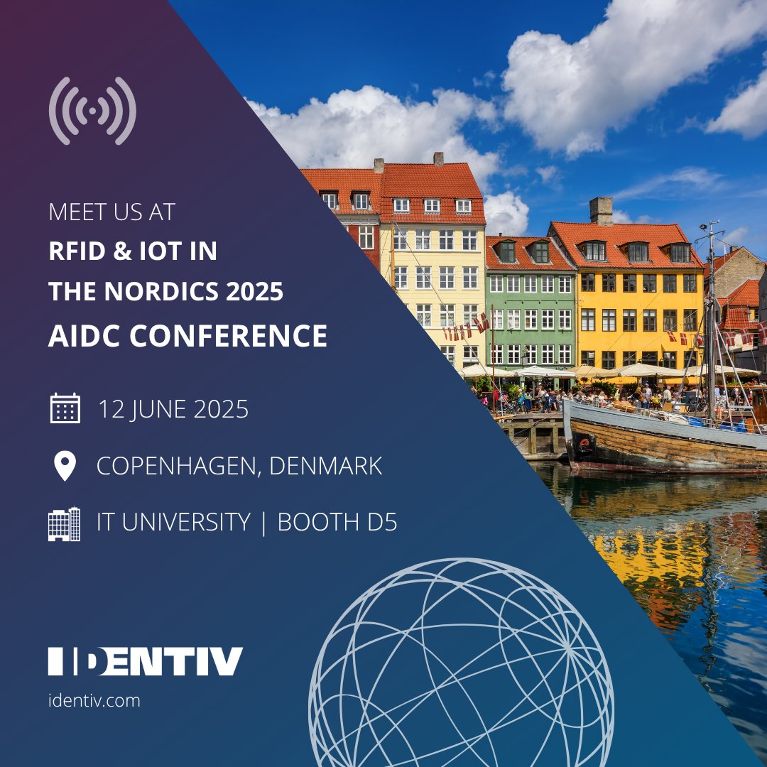 Data’s the heartbeat of tomorrow’s value chain! 💓

Join Identiv at AIDC RFID &amp; IoT in the Nordics 2025 in Copenhagen, 12 June, booth B5.

Register here: ow.ly/jzUx50W1mqI

#RFID #IoT #DPP #Sustainability #AIDCConference #Identiv