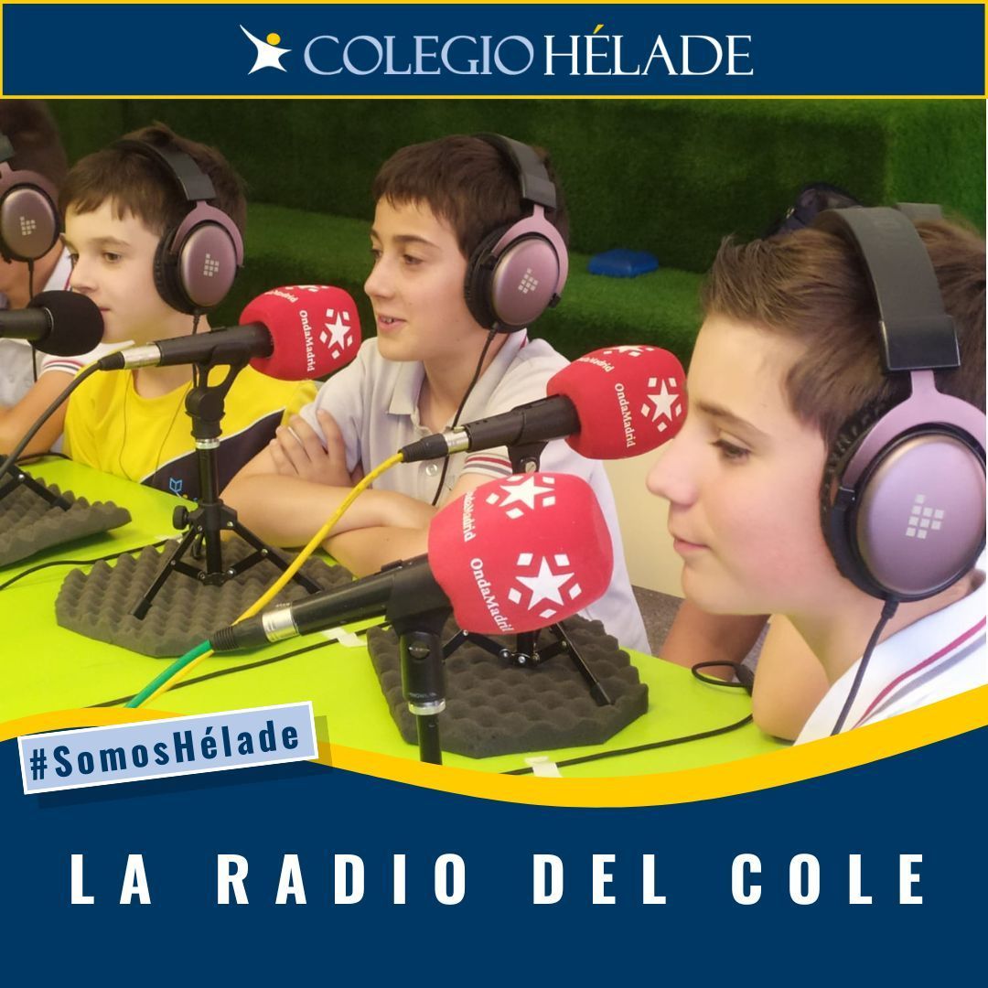 🎙️ El pasado martes, recibimos la visita de “La Radio del Cole”, el programa infantil de <a href="/telemadrid/">Telemadrid</a>. Alumnos de 4º, 5º y 6º de Primaria participaron en la grabación, representando al Colegio Hélade con ilusión y mucho talento. ¡Se emitirá el 16 de agosto! 📻✨ #SomosHélade