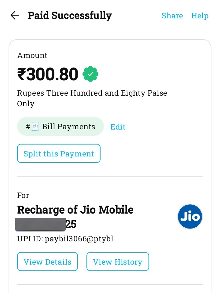 rkthakurji45's tweet image. Hello, @Paytmcare.
I've done a payment for Jio recharge of 299 from Paytm, at 11:49am. 
Order ID - 25400389417
But still now I haven't received a recharge. I've already appealed on Paytm for 2 times.
Kindly look into &amp;amp; please clear my recharge pending @JioCare 
#JioHelp #Paytm