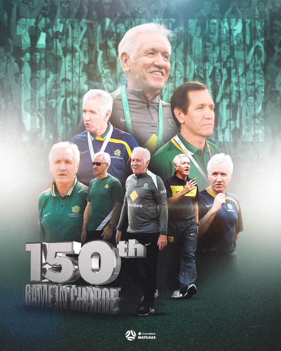 1️⃣5️⃣0️⃣ games! 🫡

Tonight’s game at Marvel Stadium marks Tom Sermanni’s 150th in charge of the #Matildas. Sermanni is the longest-serving coach of the team, with stints from 1994-1997, 2005-2012 &amp; 2024-present. Congrats, Tommy! 👏