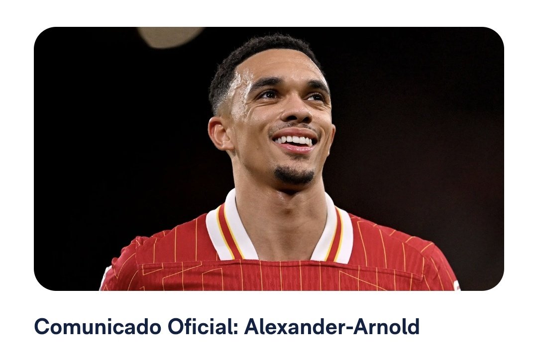 Carlos (@carlosbutrageno) on Twitter photo ‼️⚪️ YA ES OFICIAL
Alexander-Arnold es nuevo jugador del Real Madrid como todo estaba previsto.
Firma 6 temporadas, hasta el 30 de junio de 2031.
<a href="/RMadridistaReal/">madridistaReal</a> ‼️⚪️ YA ES OFICIAL
Alexander-Arnold es nuevo jugador del Real Madrid como todo estaba previsto.
Firma 6 temporadas, hasta el 30 de junio de 2031.
<a href="/RMadridistaReal/">madridistaReal</a>
