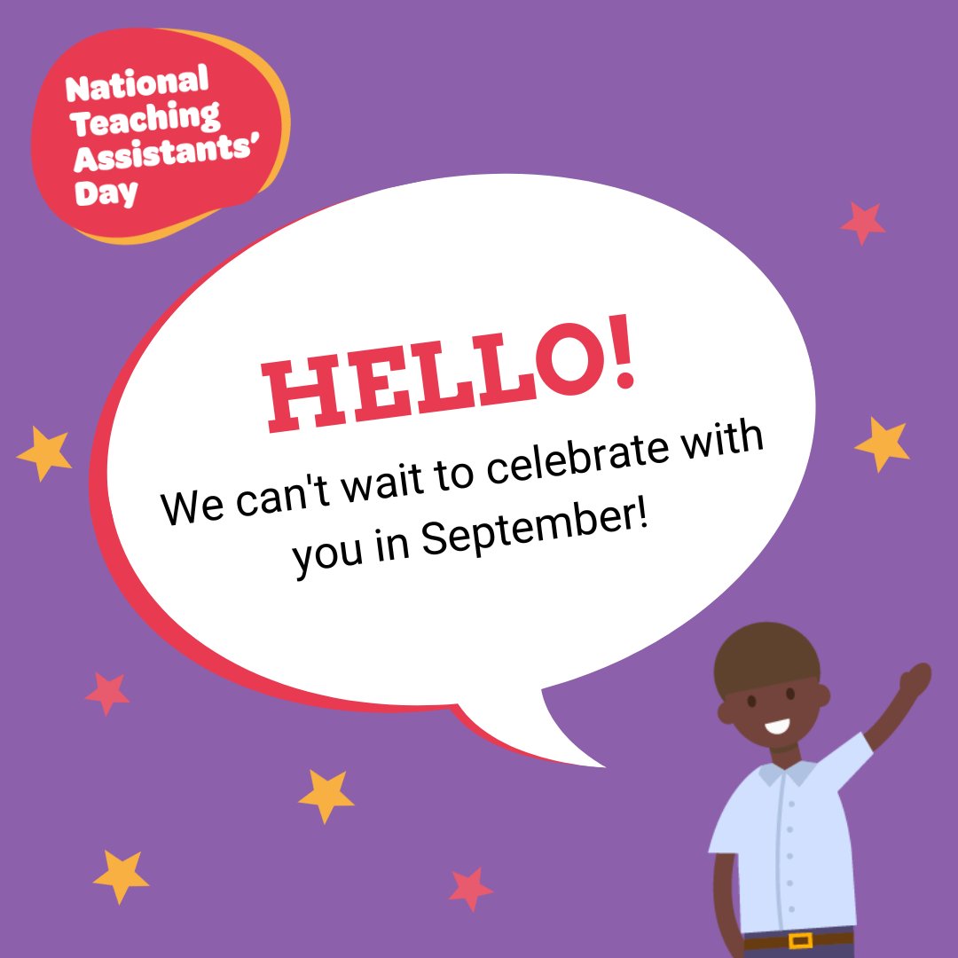 📣 National Teaching Assistants’ Day 2025 is coming!
📚 Theme: Read Together, Grow Together – TAs Making Every Page Count
🗓️ Celebrating on 26 September
📝 Nominations open 2 June

Let’s shine a light on the amazing work of TAs! 💛
#NationalTADay #ReadTogetherGrowTogether