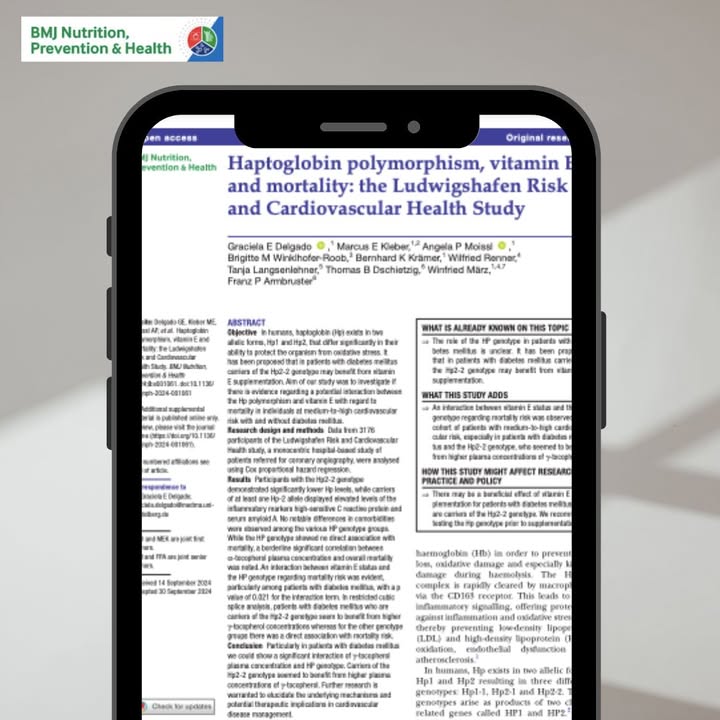 Unlocking the complex relationship between Haptoglobin, Vitamin E and patient health: A deep dive on whether carriers of the Hp2-2 genotype might benefit from Vitamin E supplementation. 💊 🔬 

Join us at the junction of genes, nutrition, and potential health improvements!