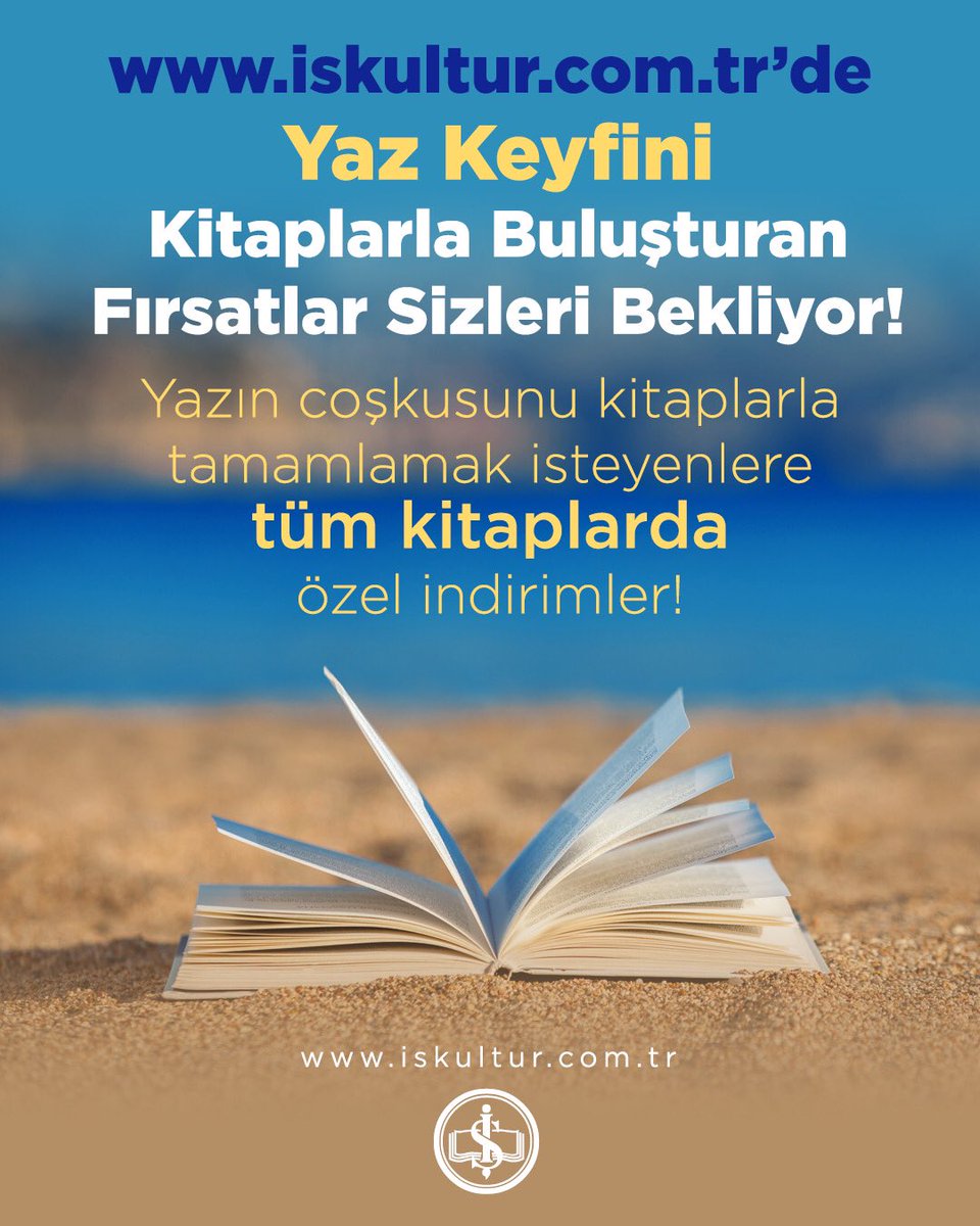 Yaz keyfini kitaplarla buluşturan fırsatlar iskultur.com.tr’de sizleri bekliyor!
 
Yazın coşkusunu kitaplarla tamamlamak isteyenlere tüm kitaplarda özel indirimler!
 
- Kampanya 30 Mayıs – 22 Haziran tarihleri arasında geçerlidir.
- Yalnızca iskultur.com.tr