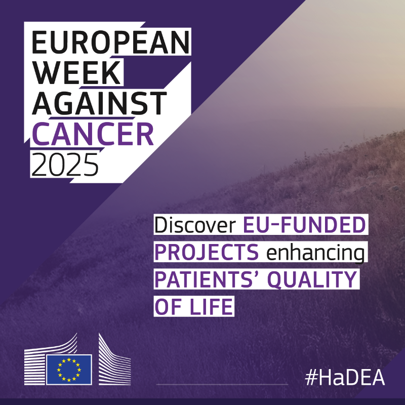 EU_HaDEA's tweet photo. Effective therapies and supportive care are key to improve #cancer patients’ wellbeing.

During #EWAC2025, discover #EU4Health and #HorizonEU projects and initiatives working to provide cancer patients with the highest quality of life possible: https://t.co/gHZvxFte0Z