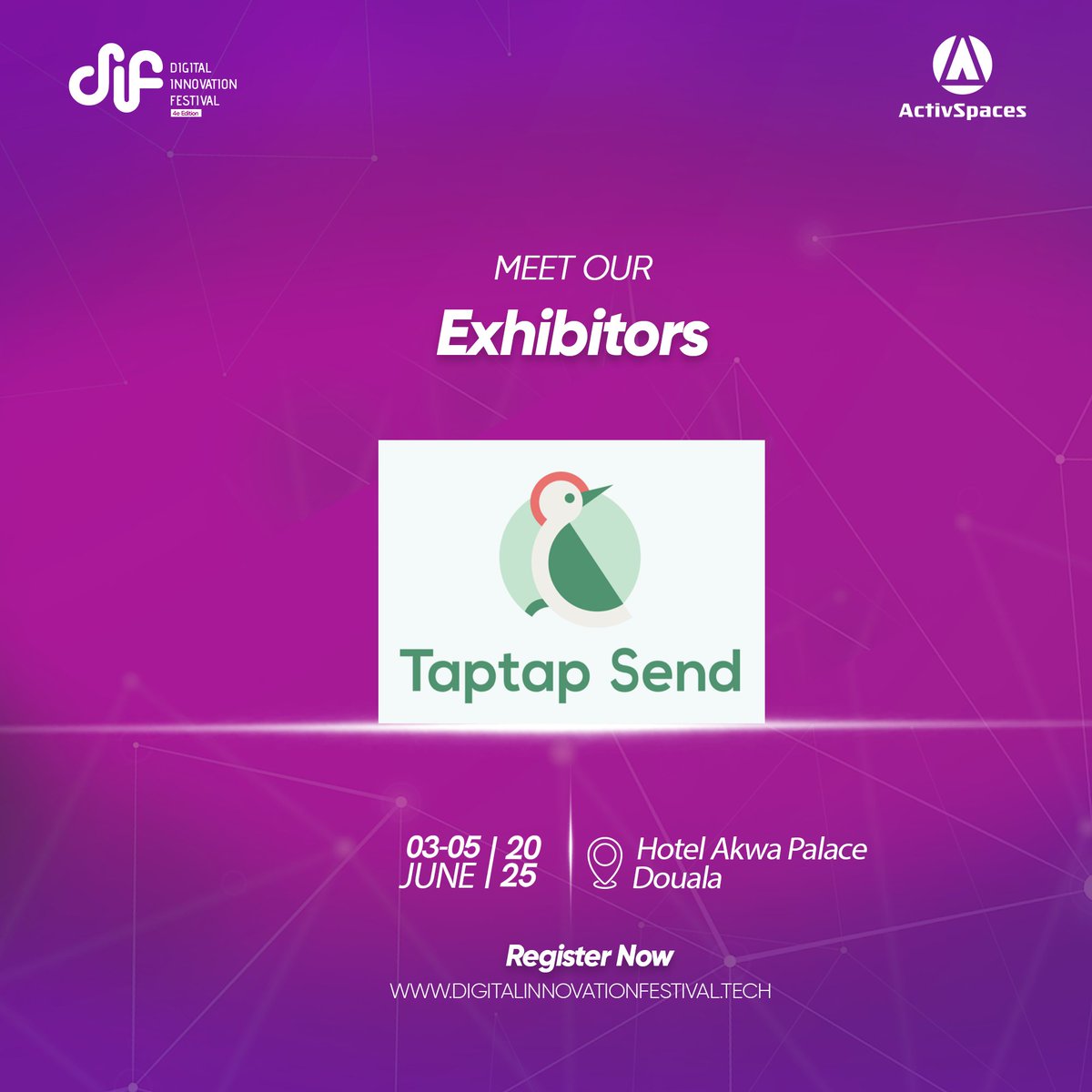 ActivSpaces's tweet photo. [#DIF4EXHIBITORS]

Prêt(e) à plonger dans l'univers de l'innovation africaine ?
4 exposants incontournables à rencontrer, ils sont prêts à vous en mettre plein la vue au #DIF4. Et vous ?
Vite prenez vos Pass gratuit ici : https://t.co/P8hrPelIay

#Tech4Africa #CameroonTech https://t.co/wlhMjl3bO1