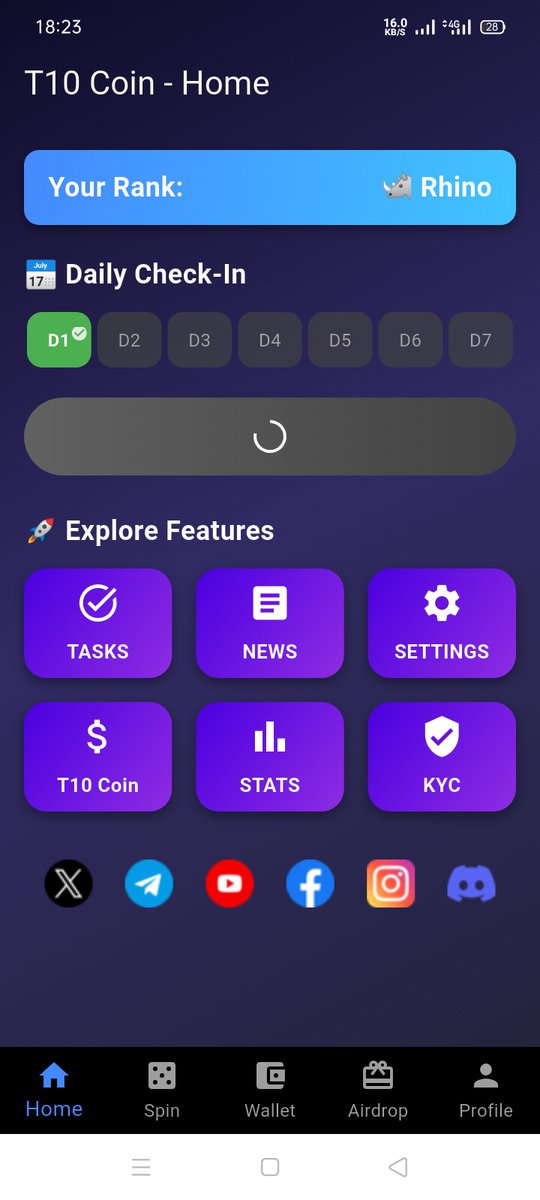 T10Coin's tweet photo. "Presenting exclusive screenshots from the T10 Coin app! π
Going live on the Play Store in the first week of June β stay tuned! π²π₯"
Follow For Latest information
#T10Coin #CryptoApp #Blockchain #ComingSoon #JuneLaunch #PlayStoreRelease #CryptoRewards #Web3App #TTENBlockchain https://t.co/3id4Ywj4ys