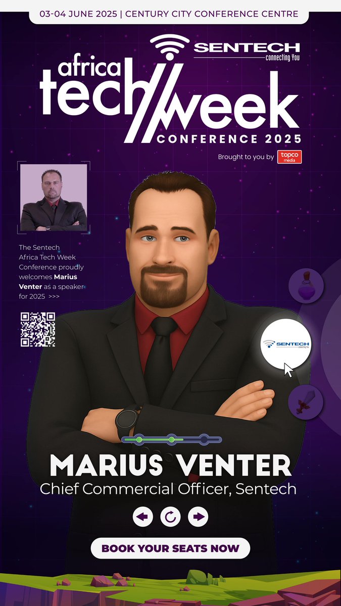 Sentech Soc Ltd (@sentechltd) on Twitter photo 🟦 Meet Marius Venter – CCO of Broadband Business <a href="/SentechLtd/">Sentech Soc Ltd</a>
🛰️ Scaling SA’s #digitalinfrastructure
📶 18+ yrs in #telecom strategy + network expansion
🌍 Leads #SAConnect rollout for national #broadband
Catch him at #ATW2025 ➡️qkt.io/AfricaTechweek…
#SentechAfricaTechWeek 🟦 Meet Marius Venter – CCO of Broadband Business <a href="/SentechLtd/">Sentech Soc Ltd</a>
🛰️ Scaling SA’s #digitalinfrastructure
📶 18+ yrs in #telecom strategy + network expansion
🌍 Leads #SAConnect rollout for national #broadband
Catch him at #ATW2025 ➡️qkt.io/AfricaTechweek…
#SentechAfricaTechWeek